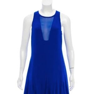 Rebecca Taylor Blue Silk dress with mesh insert